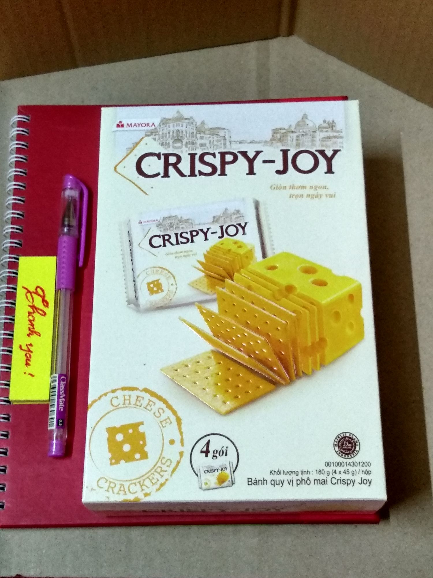 Bánh Quy Vị Phô Mai Crispy Joy (180g)
