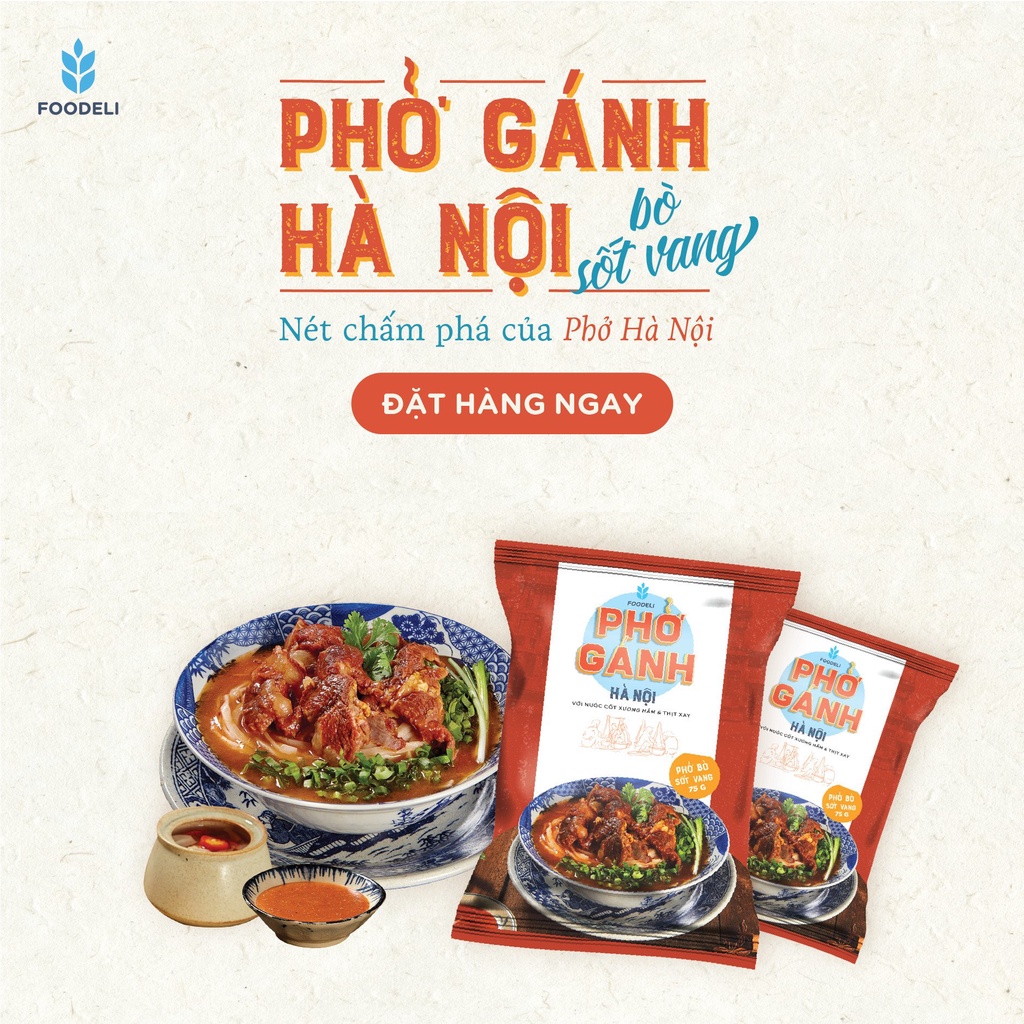 Phở Gánh Hà Nội ăn liền - COMBO 3 THÙNG (Thùng 24x75Gr)