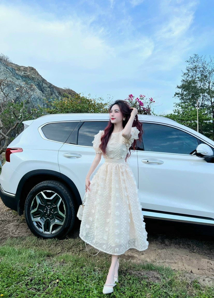 Đầm dự tiệc tiểu thư xinh đẹp tay phồng