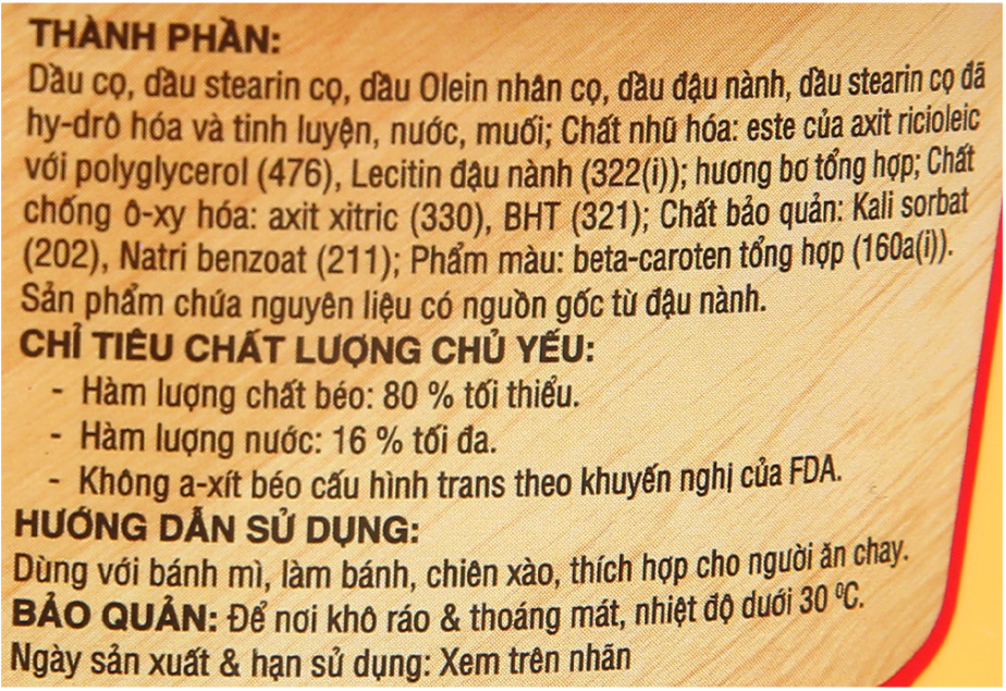 BƠ MEIZAN date xa, hộp 200g .
