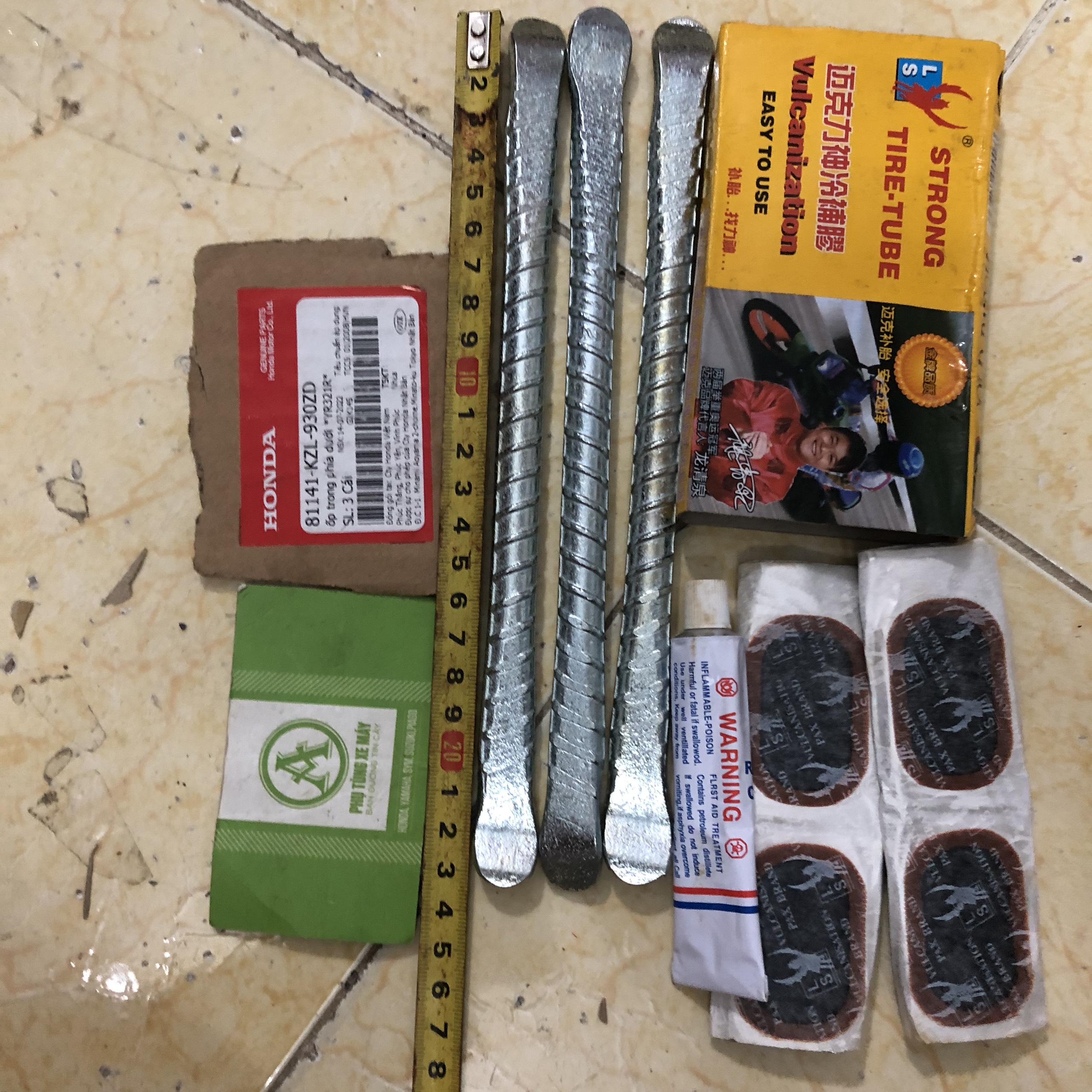 Bộ 3 Móc Lốp Xe Máy và keo cao cấp