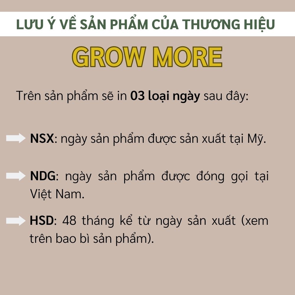 Phân Bón NPK Growmore All Purpose 20-20-20+Te Lọ 100 Gram