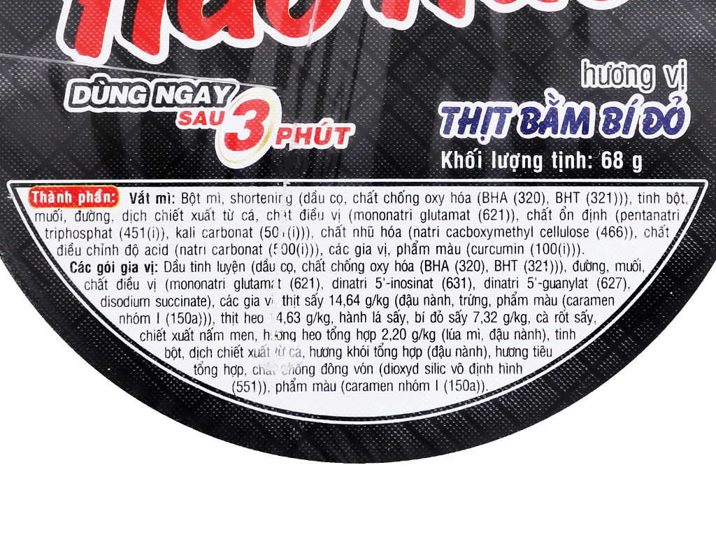 Thùng 24 ly mì Handy Hảo Hảo thịt bằm bí đỏ 68g
