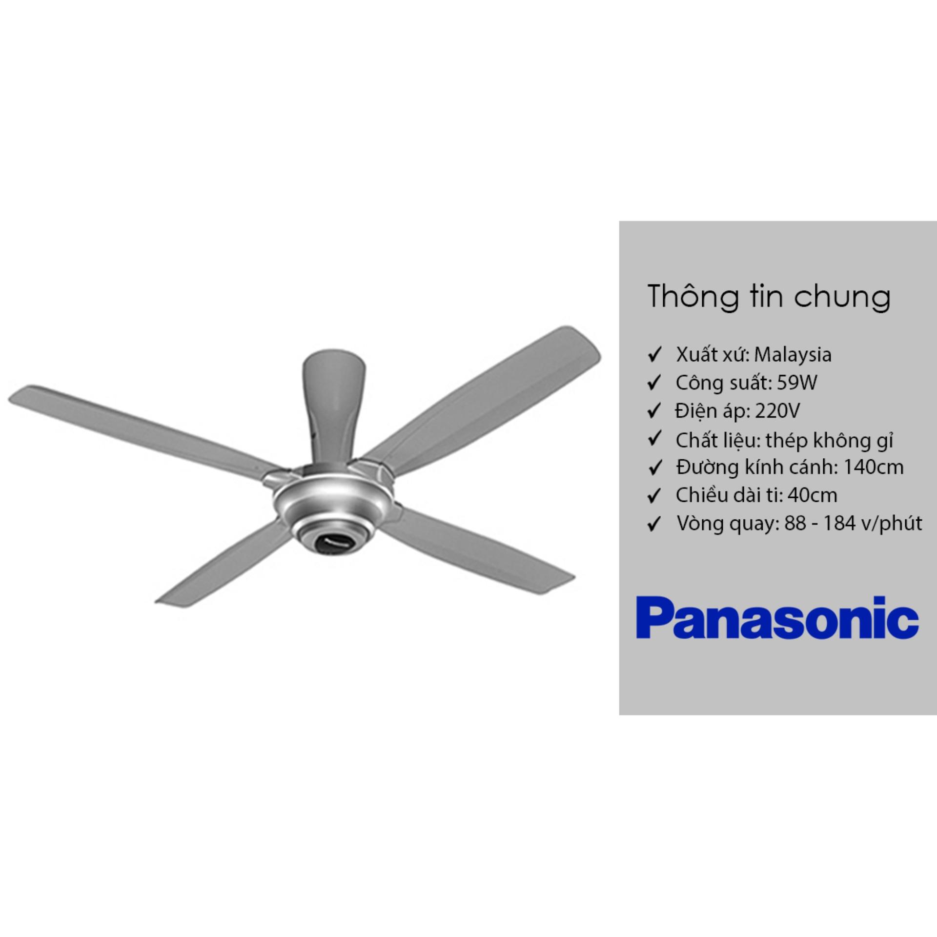 [HCM]Quạt trần Panasonic 4 Cánh F-56MPG-S (Màu Bạc)