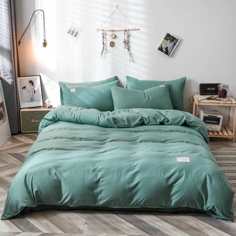 Vỏ chăn trơn Cotton Tici kích thước 2m x 2m2 lồng được ruột