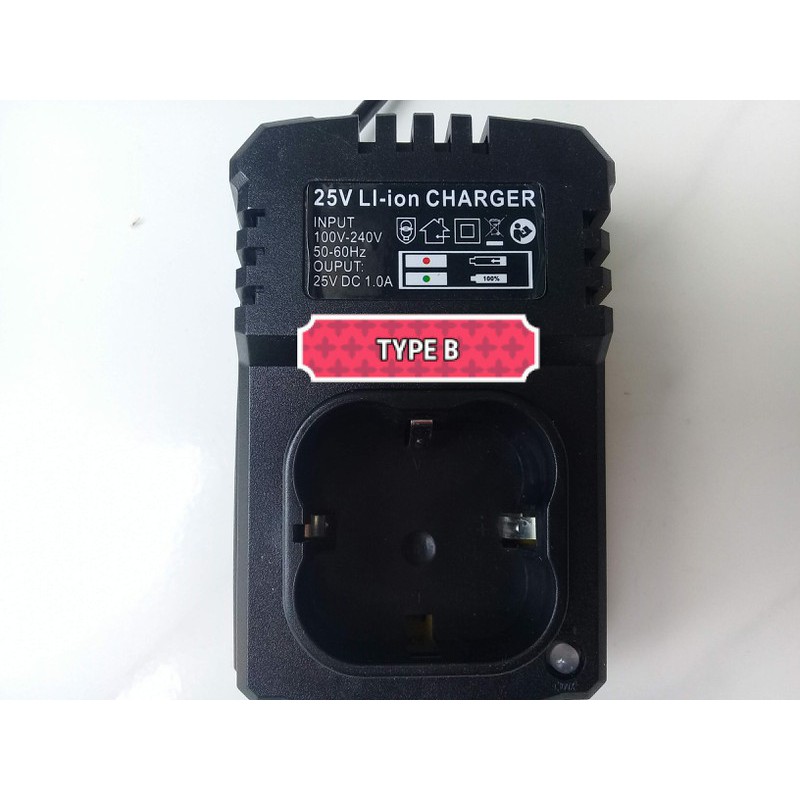 Sạc pin Adapter máy khoan bắt vít 25V Type A B