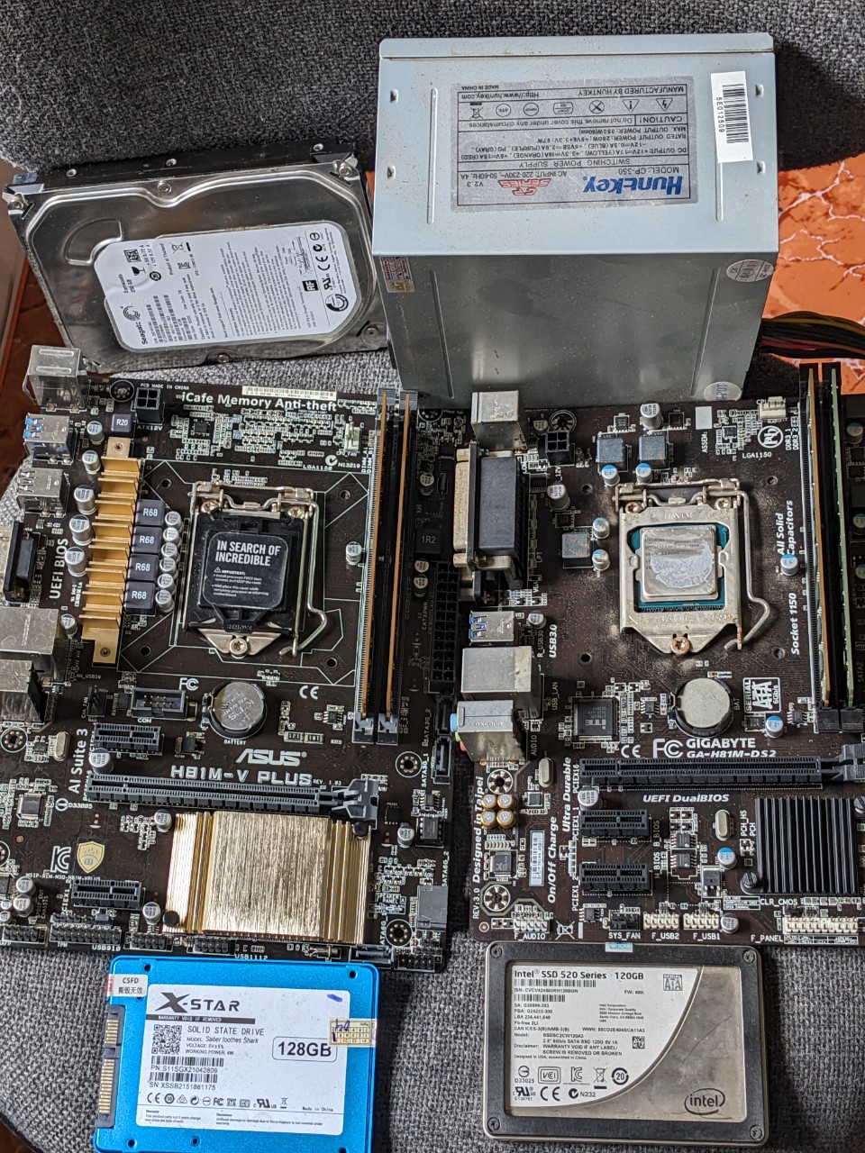 Combo main h61, ram , chip core i, ổ, nguồn ( full 1 bộ, sẵn win)