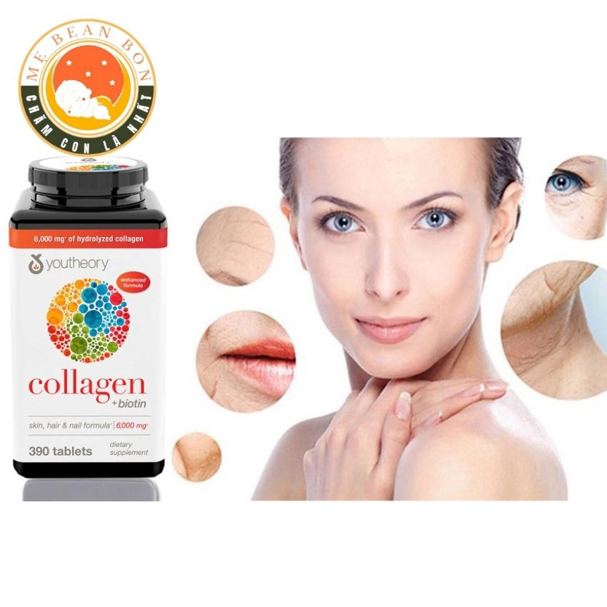 Collagen Youtheory +Biotin (390v) Type 1,2&3 Từ Mỹ