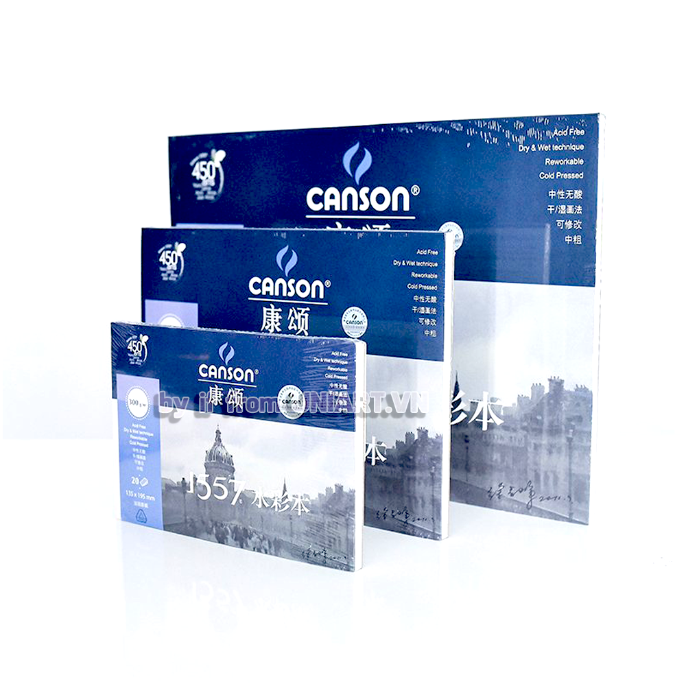 Sổ vẽ màu nước Canson 1557 300gsm