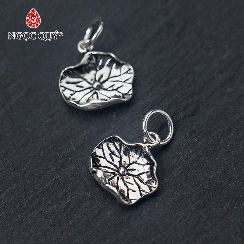 Charm bạc hình lá sen treo 12x12mm - Ngọc Qúy Gemstones