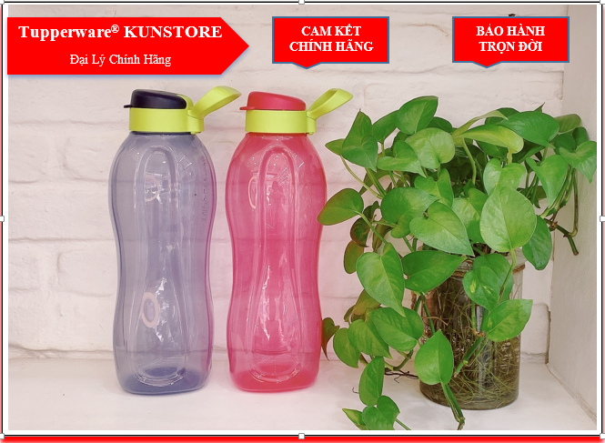 Bình nước Tupperware Eco bottle 1.5L (xanh, đỏ)