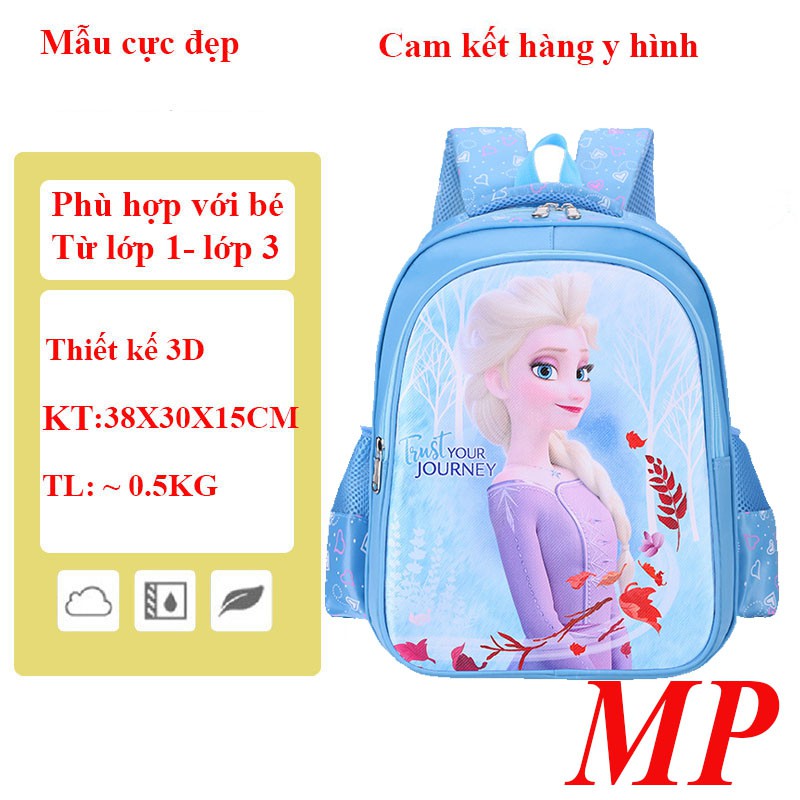 [Lớp 1-3] Balo Cho Bé Gái Tiểu Học Siêu Đẹp Size 38Cm Hình Nhân Vật Hoạt Hình Yeloli, Elsa Yêu Thích Cho Con Yêu Balo đi học cho bé gái cấp 1 từ lớp 2 đến lớp 5, cặp sách học sinh hình công chúa elsa, mèo kity cho trẻ tiểu học