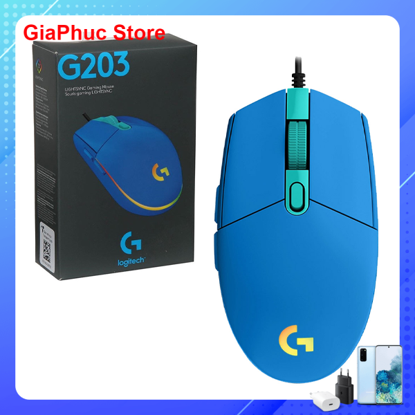 Chuột Gaming Logitech G203 Lightsync - Hàng chính hãng