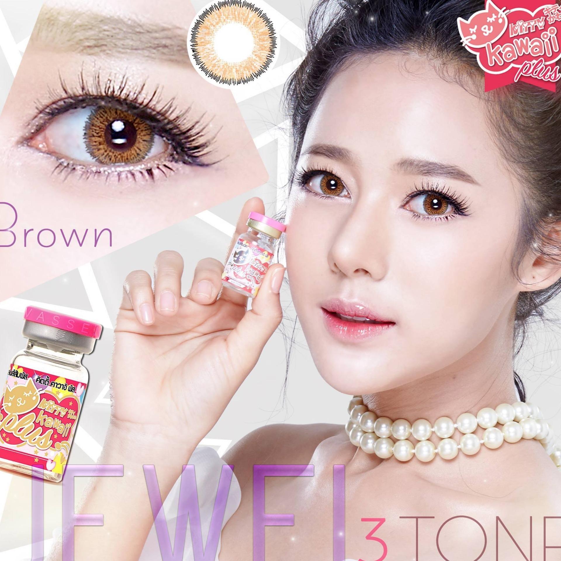 Contact Lens Brown Color 1 Year With Free Case Design 33