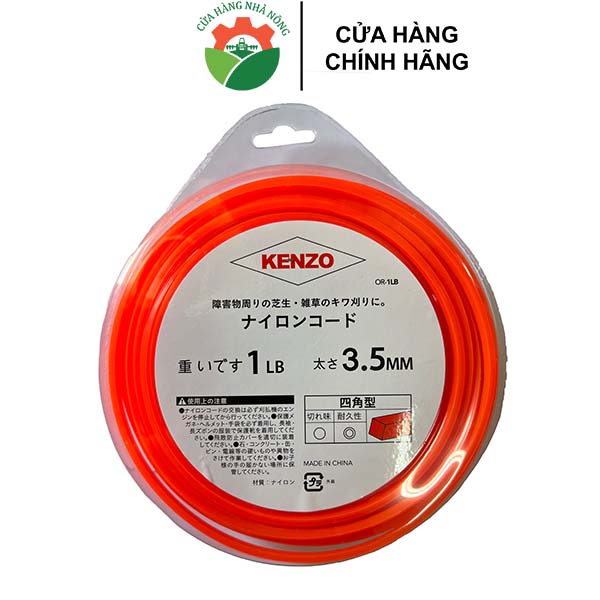 Cuộn cước cắt cỏ kenzo 0.5kg 3.5mm vuông chất liệu nhật bản cao cấp