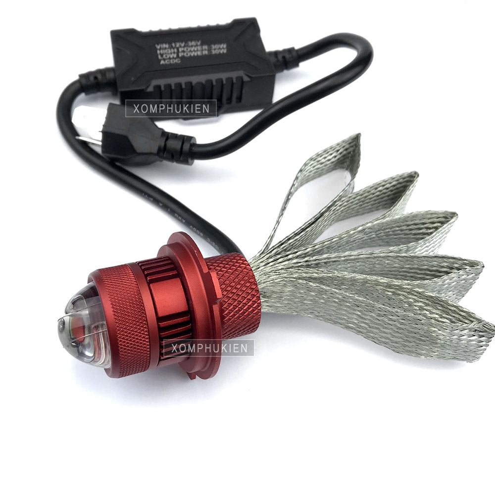 [HCM]Đèn Pha Bi Cầu Ruby Cos Vàng  Pha Trắng [ 1 Chiếc ]