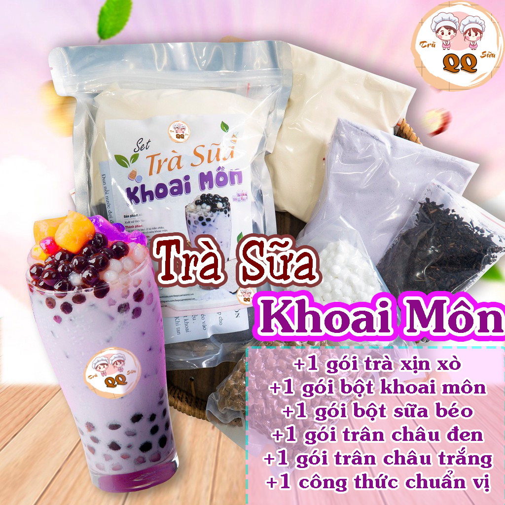 Set trà sữa khoai môn đậm vị