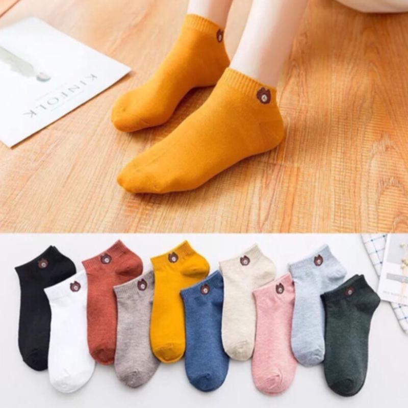 SET 10 ĐÔI TẤT HÌNH GẤU BROWN ( KÈM TÚI)