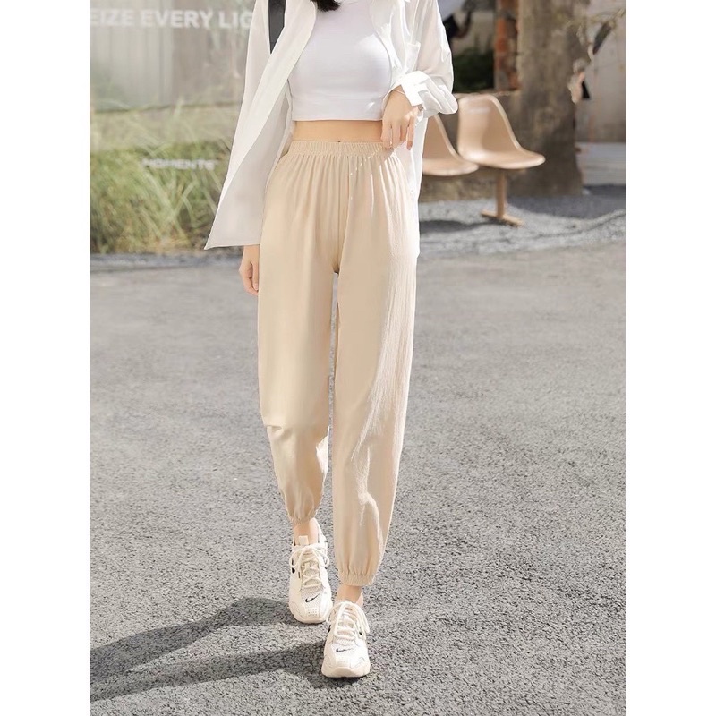 MS666 Quần Jogger Đũi Cạp Chun Bo Ống Nhẹ Mát
