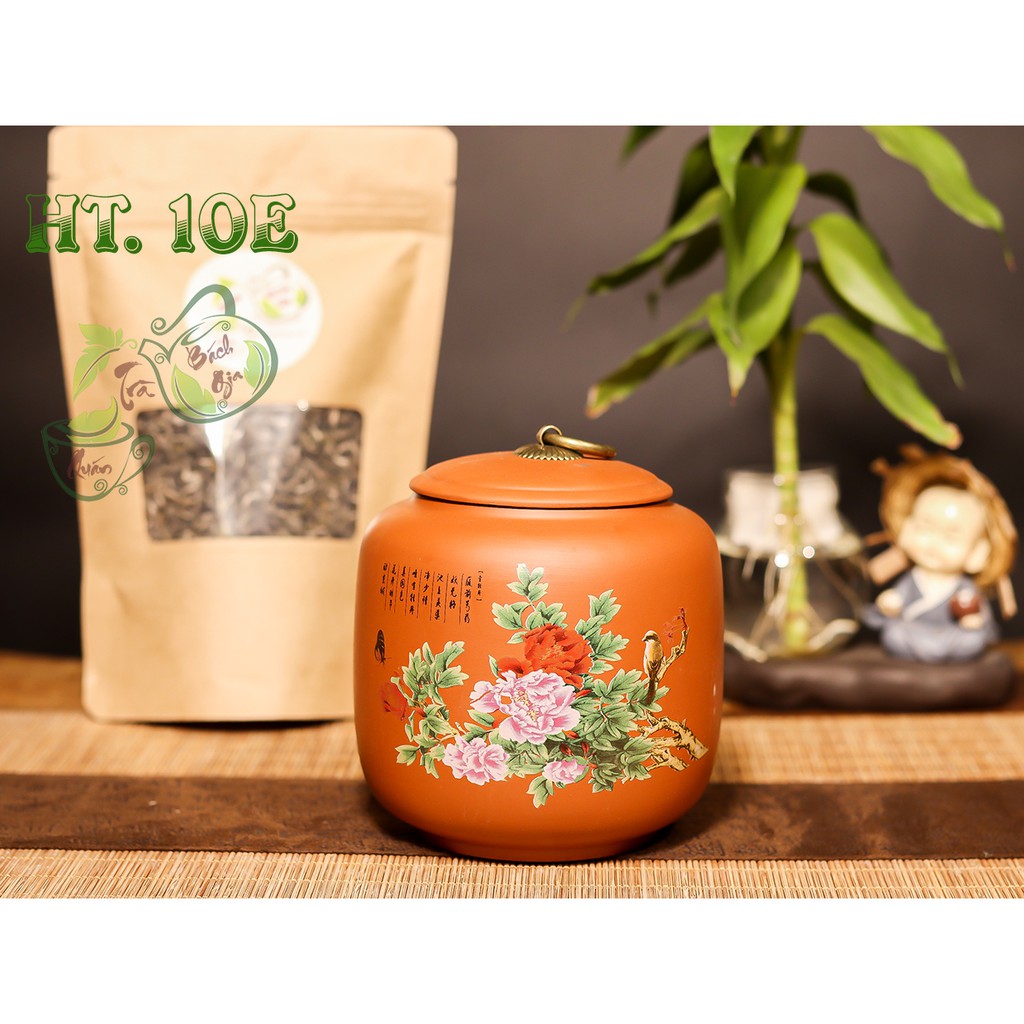 Hũ đựng trà tử sa - hàng loại 1 - hoa mẫu đơn