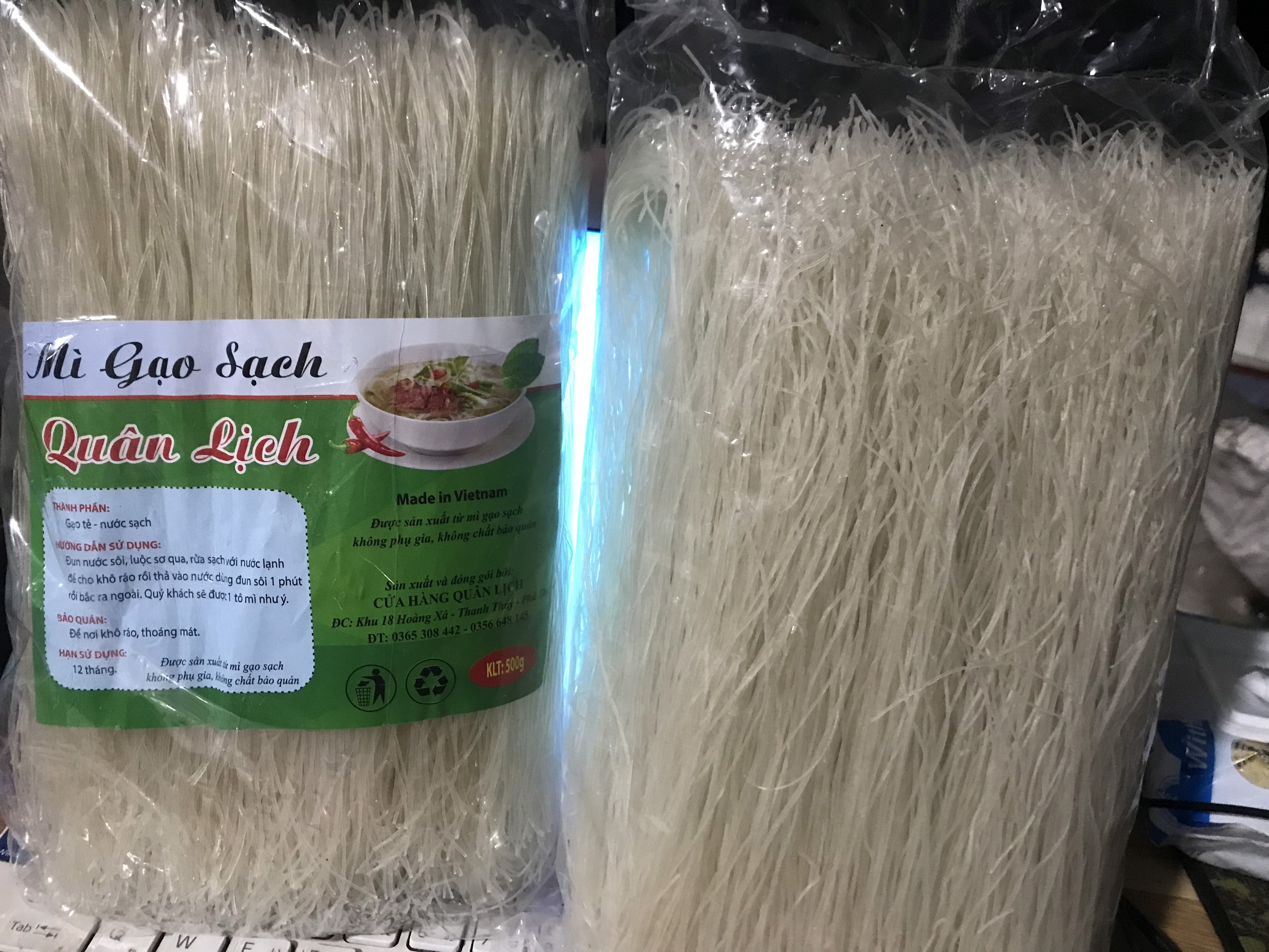 1Kg Mì Gạo Sạch( bún miến khô) dai ngon