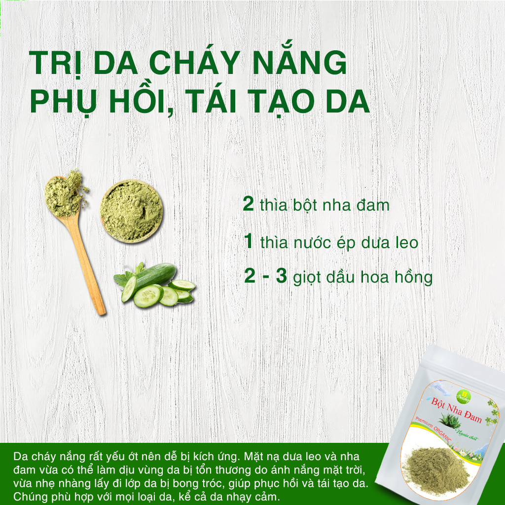 Bột nha đam nguyên chất 100g cao cấp