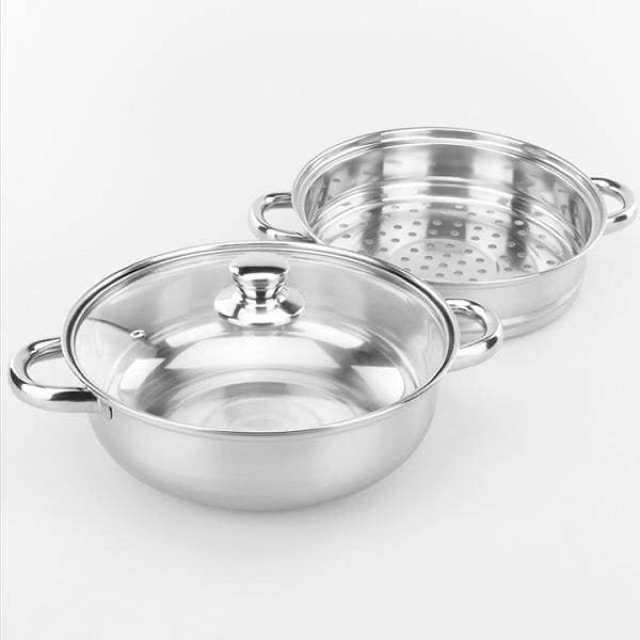 Nồi hấp inox 2 tầng size 28cm