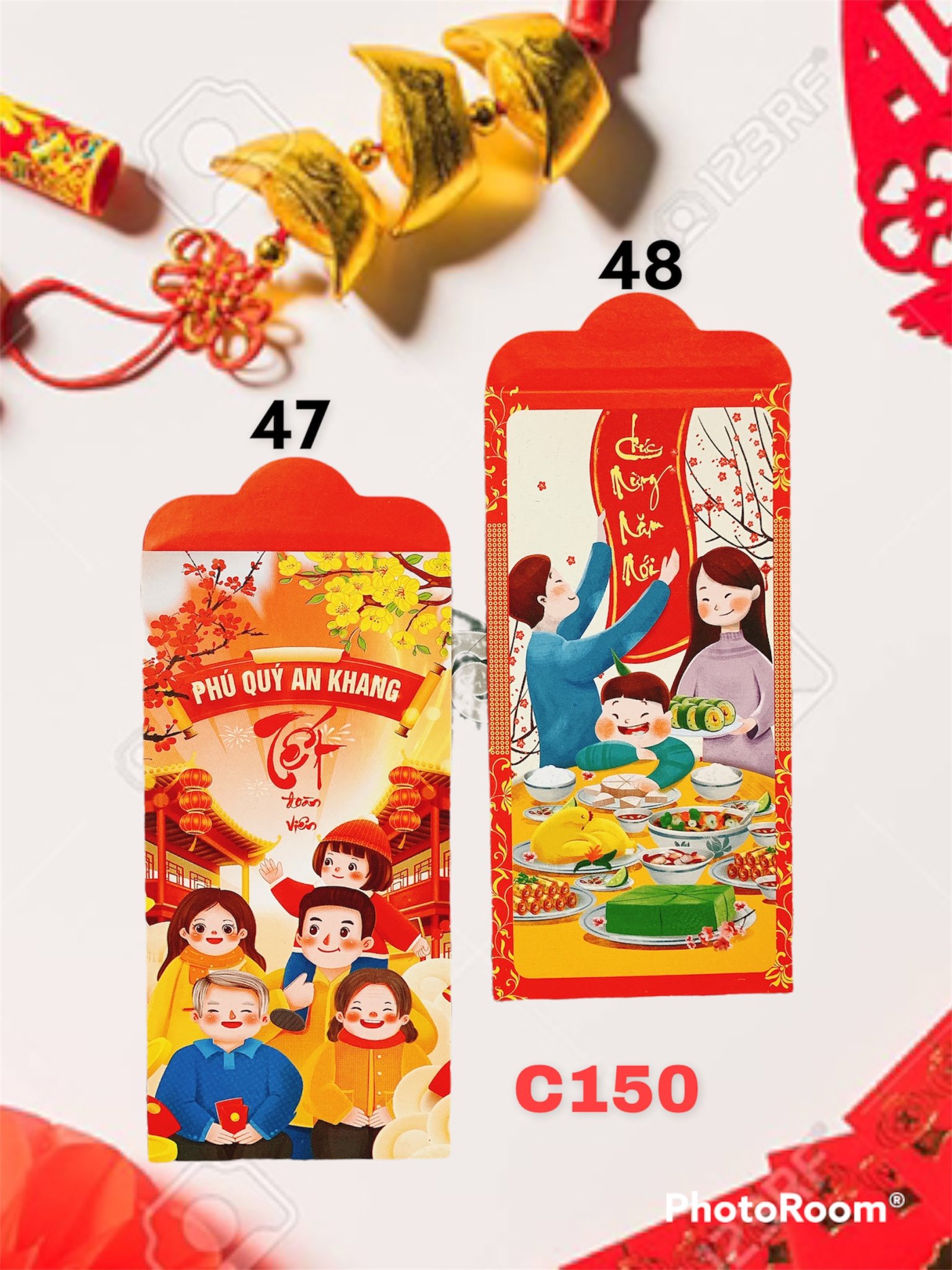 Set 100 Bao Lì Xì Tết Cổ Truyền