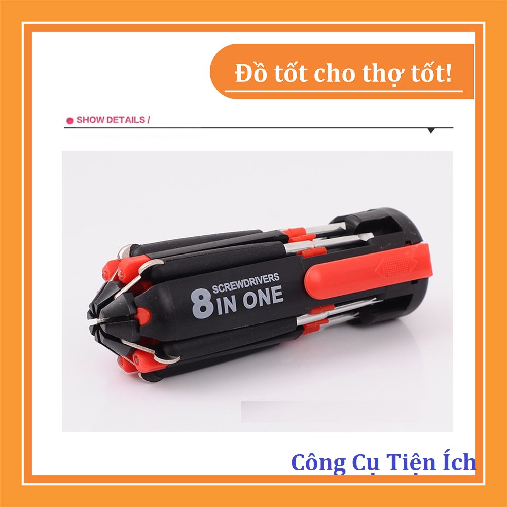Bộ tô vít đa năng kiêm đèn pin siêu sáng (không bao gồm pin)
