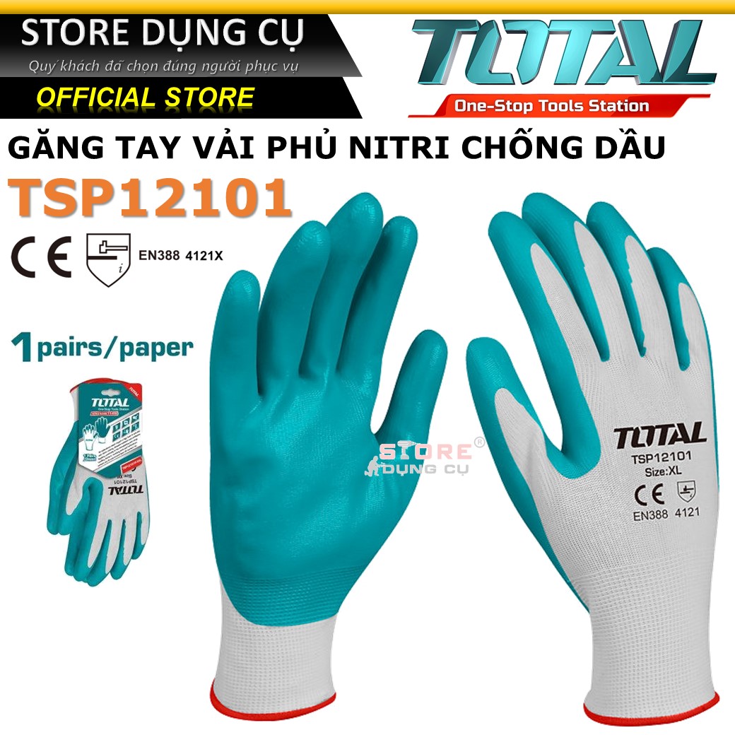 Nitri total tsp12101 canvas gloves | nitri-coated oil-proof oil-proof oil-proof apron work cover