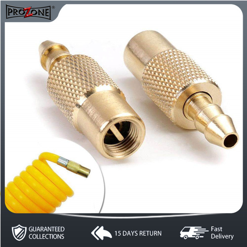 2Pcs Car Tyre Tire Inflator Valve Connector Tyre Air Pump Chuck Valve For 6mm Bore Hose