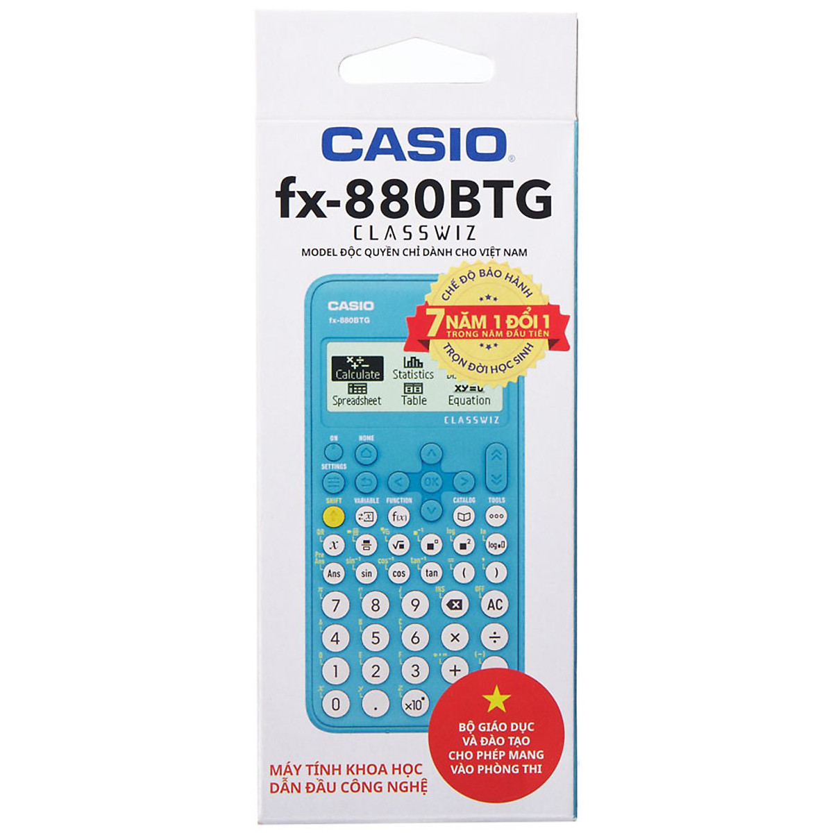 Máy Tính Casio FX 880 BTG - Màu Xanh