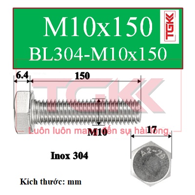 Bulong inox 304 m10