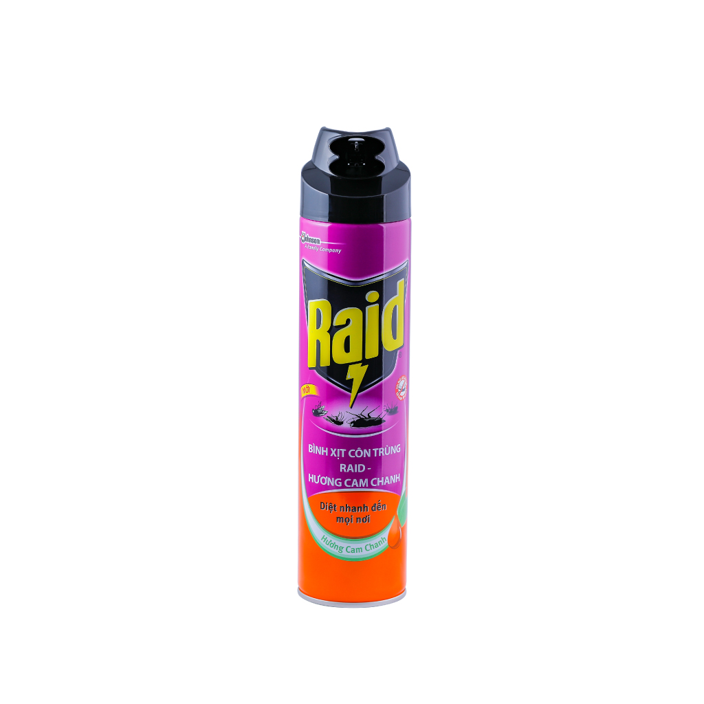 RAID Bình xịt côn trùng Hương Cam Chanh 600ml