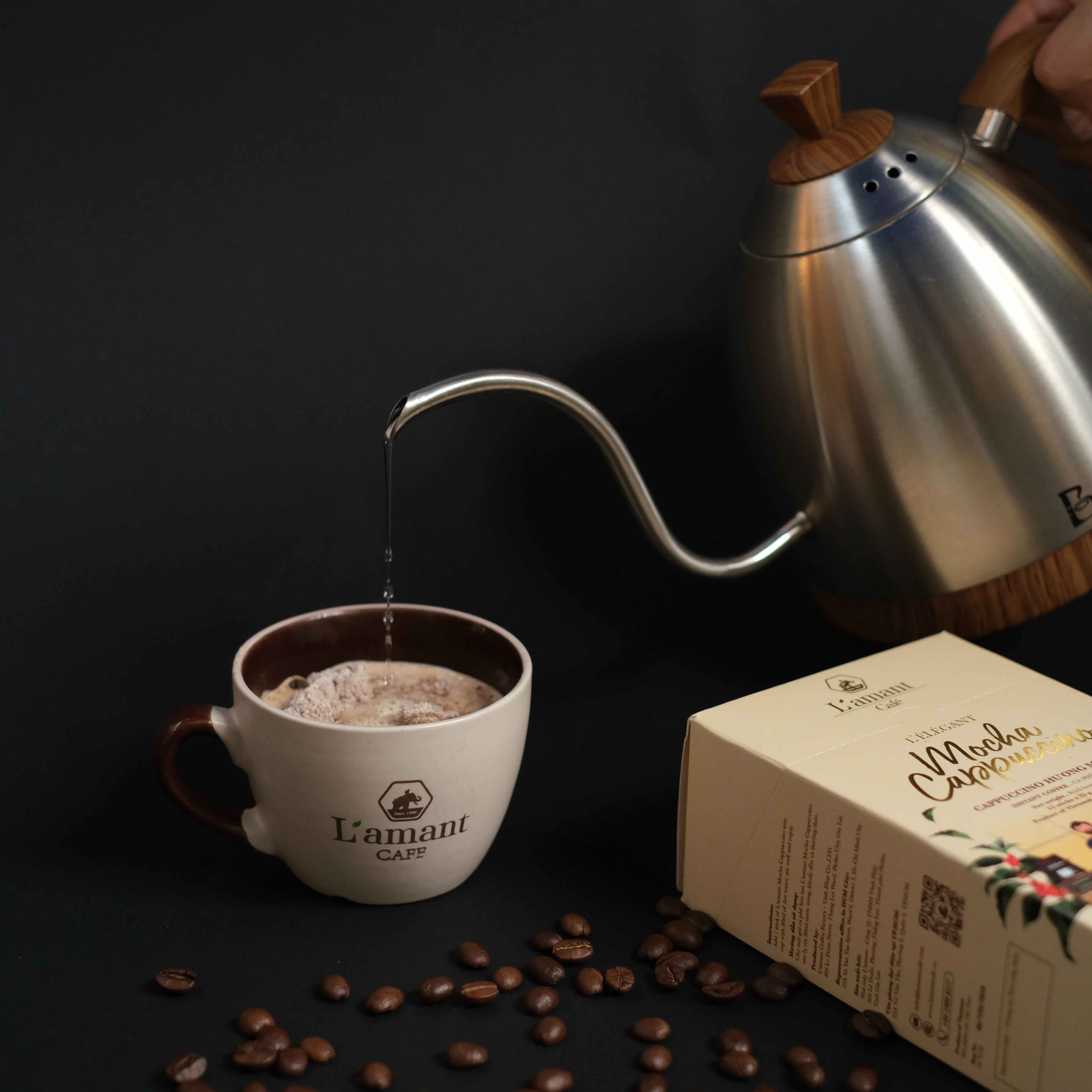 [New] Low-Sweet Instant Cappuccino Chocolate Coffee – Rich Cocoa Flavor, Smooth Milk Foam