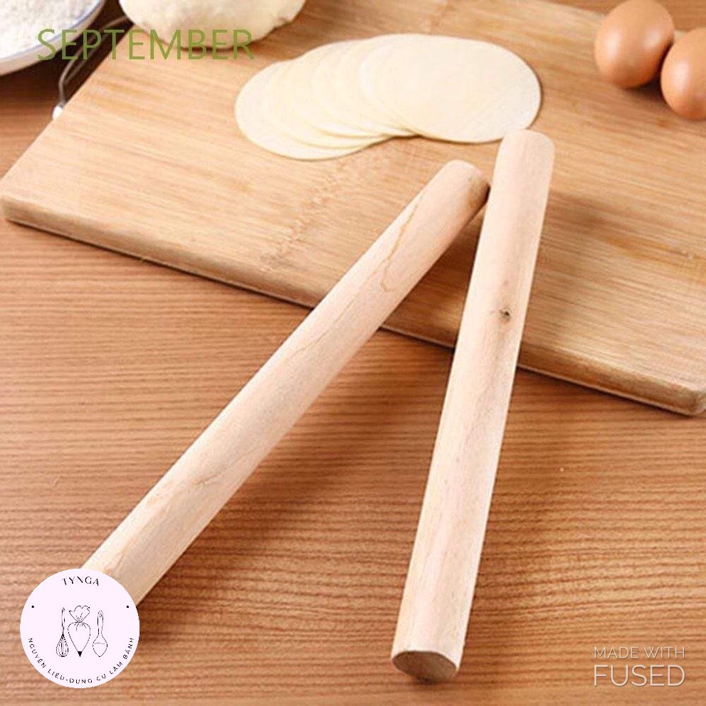 [Freeship + Quà Tặng 10k ]Cây lăn cán bột bằng gỗ tiện lợi 28cm
