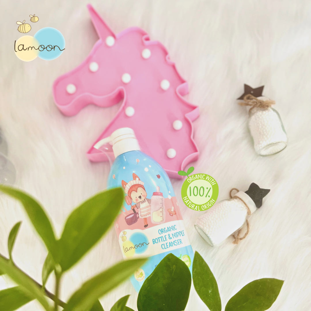 Lamoon Organic Baby Milk Bottle Cleaner - 500ml Bottle