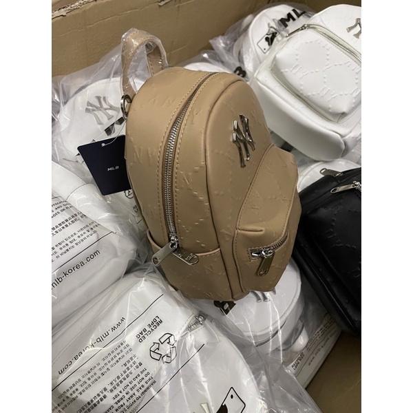 Balo nữ - Balo Mini MLB Diamond Đen Trắng Hàng Trung Cao Cấp