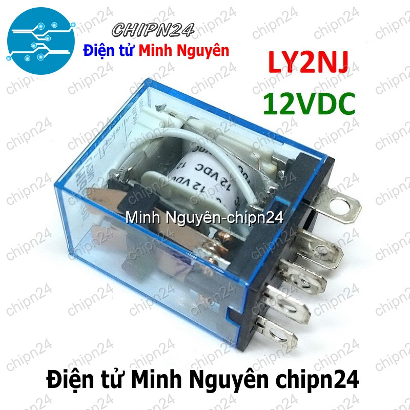 [1 con] (F200) Relay kiếng LY2NJ 8 chân 10A (LY2N-J JQX-13F AC220V/DC24V/DC12V)) - [Chọn Loại] - HHH.00121