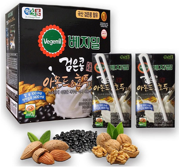 Sữa Đậu Đen, Hạnh Nhân, óc chó Vegemil Túi 190ml