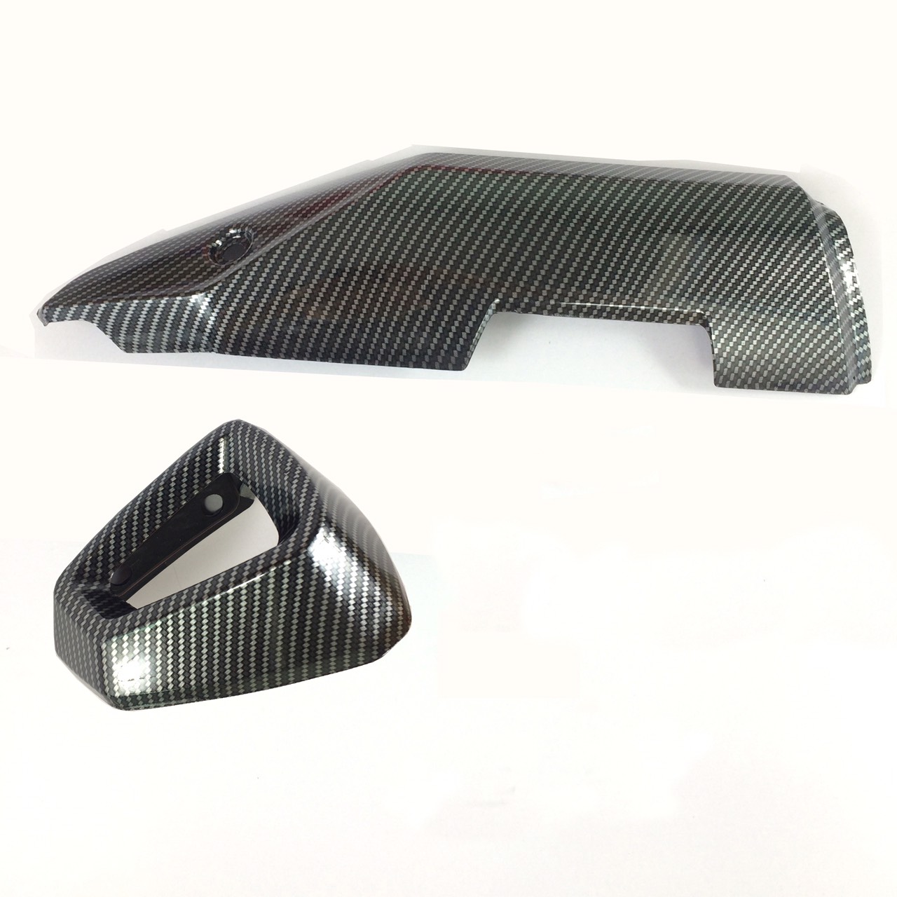 Bộ chụp pô và đích pô xe Winner X màu Cacbon ver 2 và ver 3