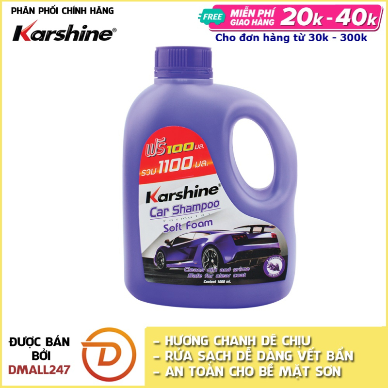 Xà bông rửa xe đậm đặc Karshine KA-RX1100 1100ml Nhiều mùi hương