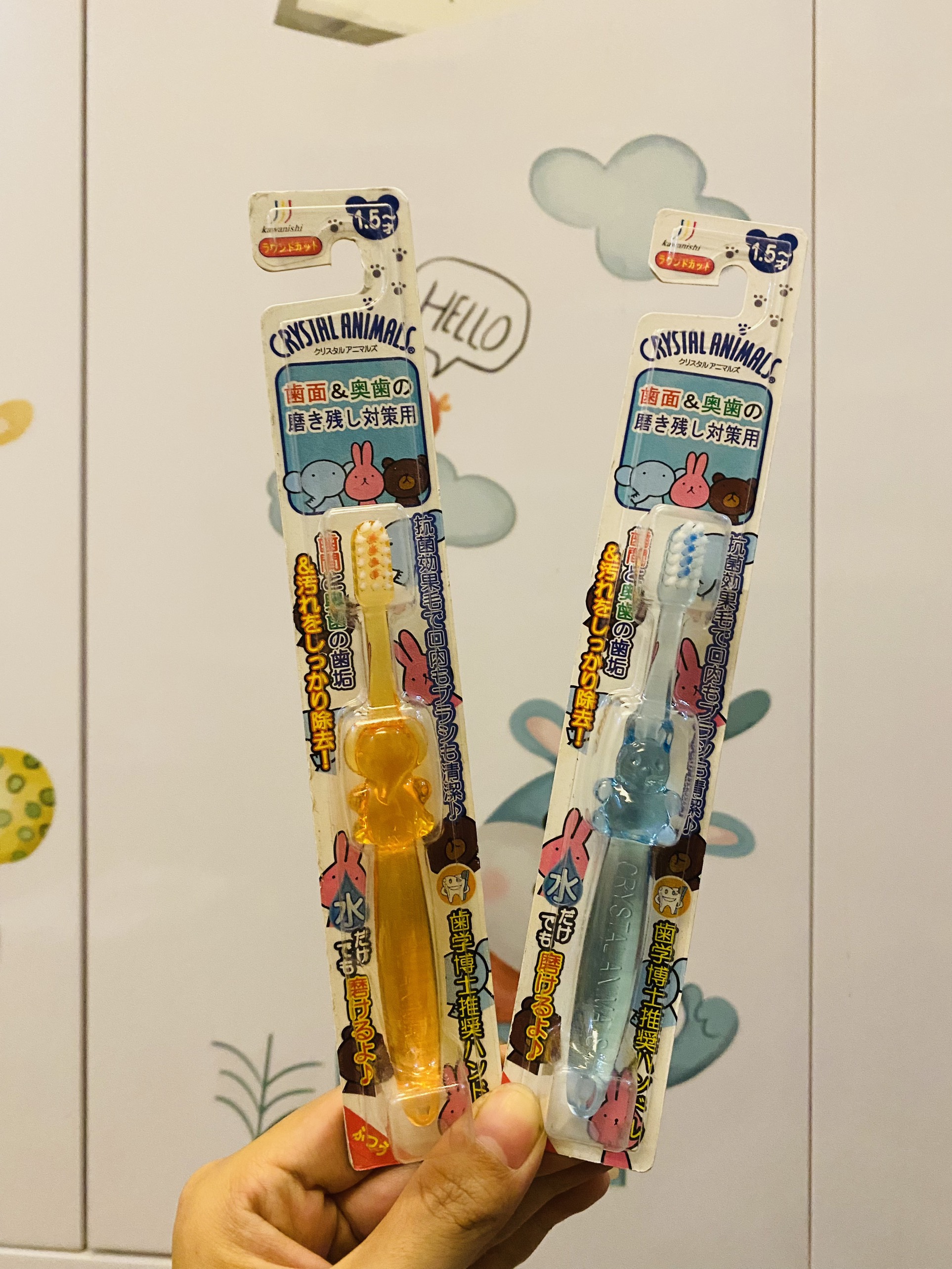 [Voucher 50k + Hoàn tiền 6% max 300k] Bàn chải đánh răng Crystal animal (Nhật)