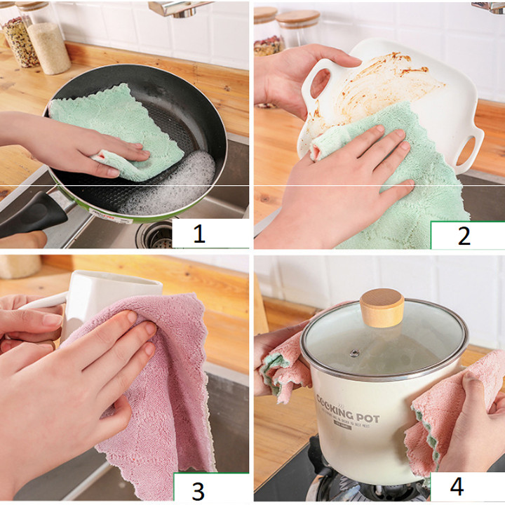 30 KHĂN LAU ĐA NĂNG 2 MẶT SIÊU THẤM HÚT