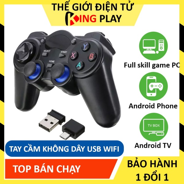 Tay cầm chơi game PC Laptop, PS3, Điện Thoại, TV Android Box - Tay cầm không dây 850 USB Wifi 2.4G - Full skill Fo4, Pes