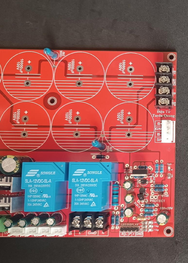 Mạch Nguồn 8 Tụ Full Nguồn Phụ FR4 2 Lớp Plus