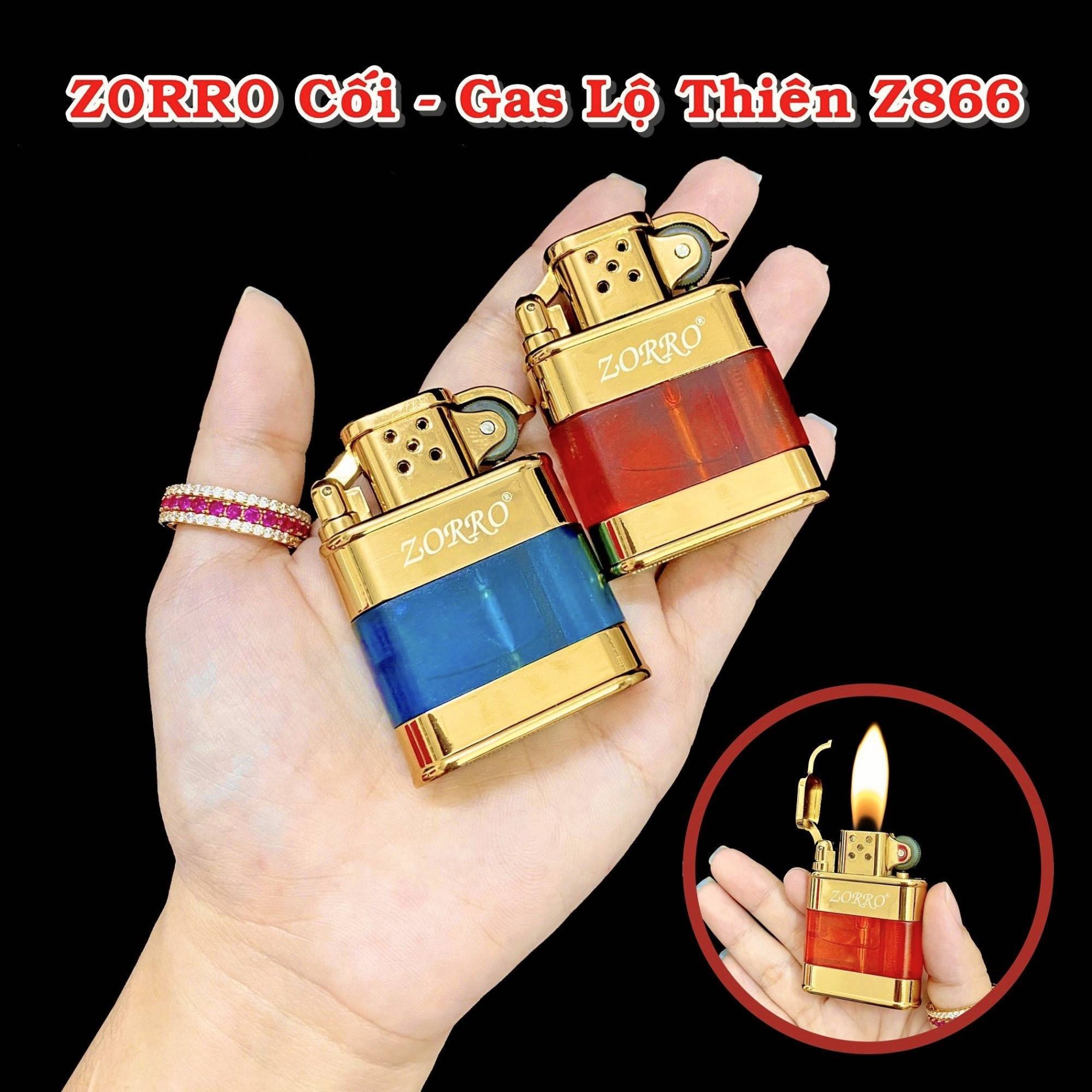 BẬT LỬA ZORRO CỐI GAS LỘ THIÊN Z866 - (XÀI GAS)
