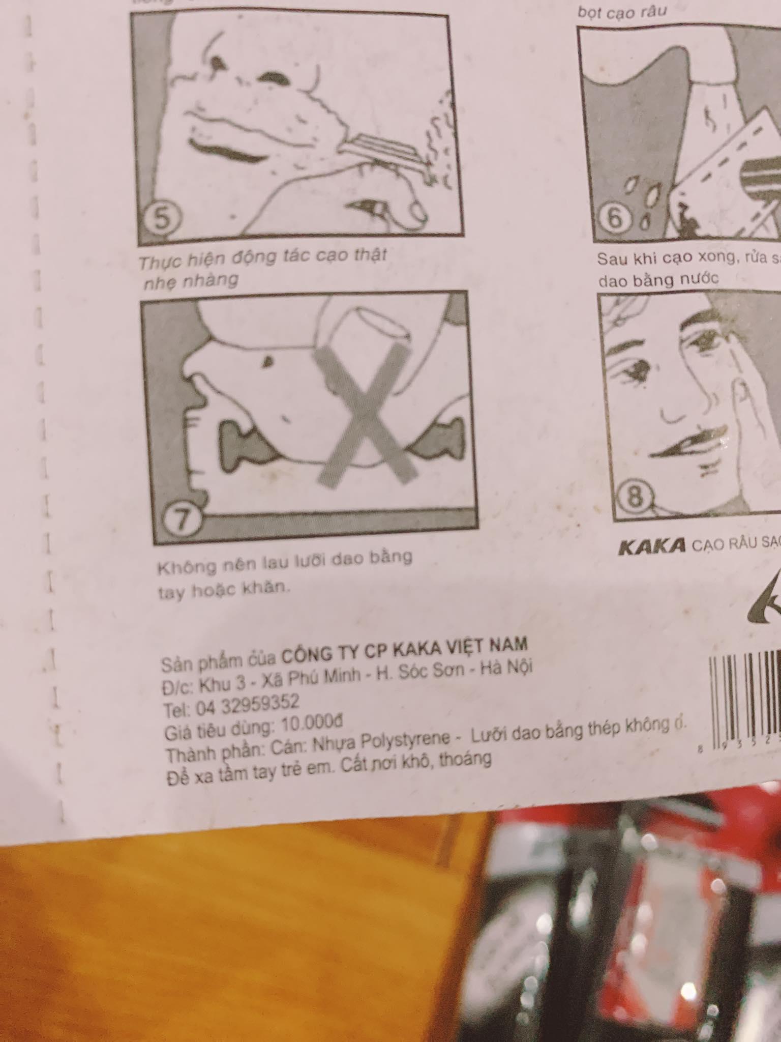 Dao Cạo Râu Kèm Lưỡi Lam KAKA