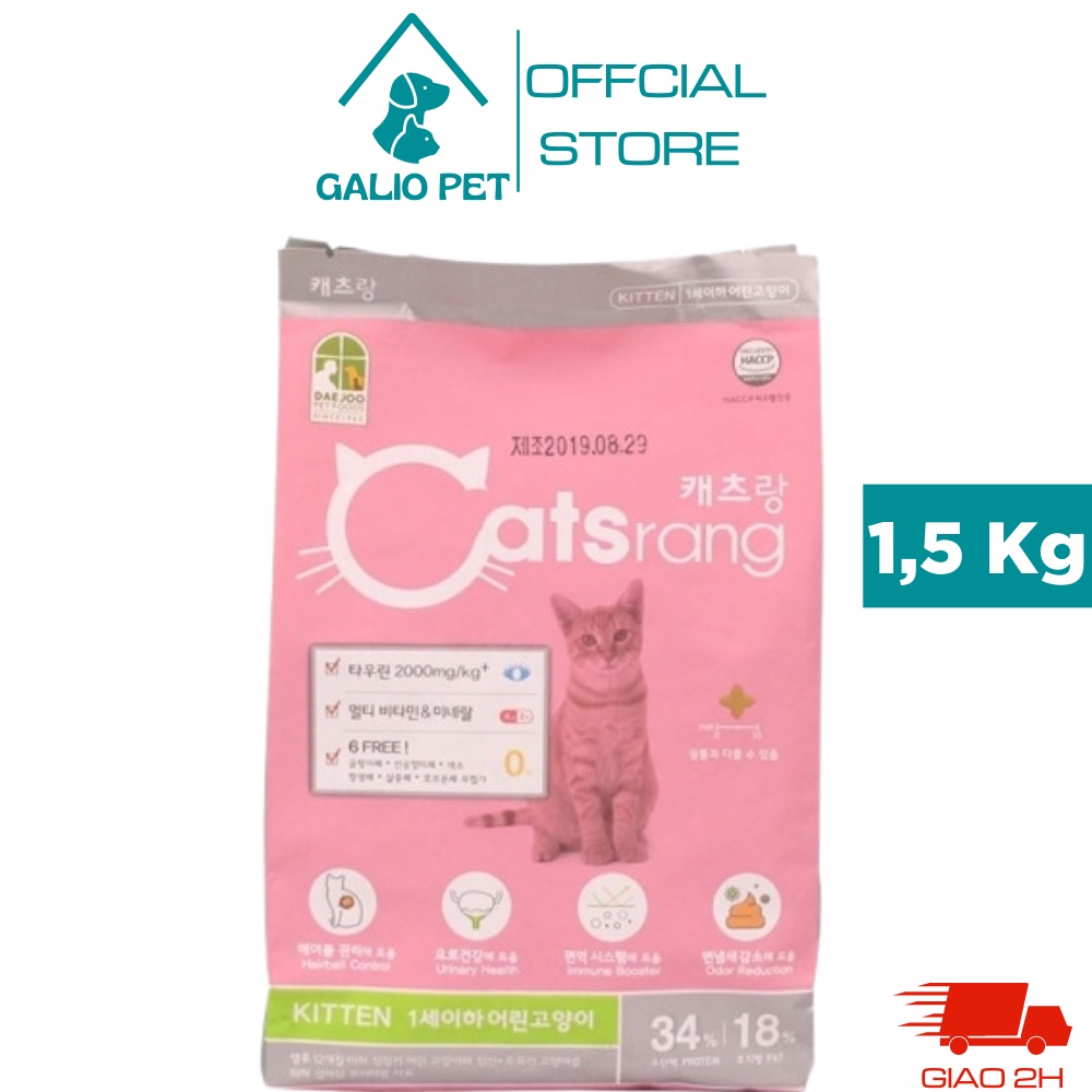 Thức Ăn Hạt Cho Mèo Nhỏ Catsrang Kitten 1.5 Kg