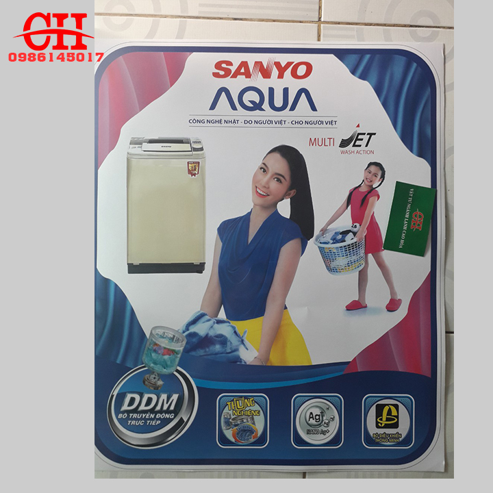 Tem dán máy giặt SANYO- AQUA nhiều mẫu
